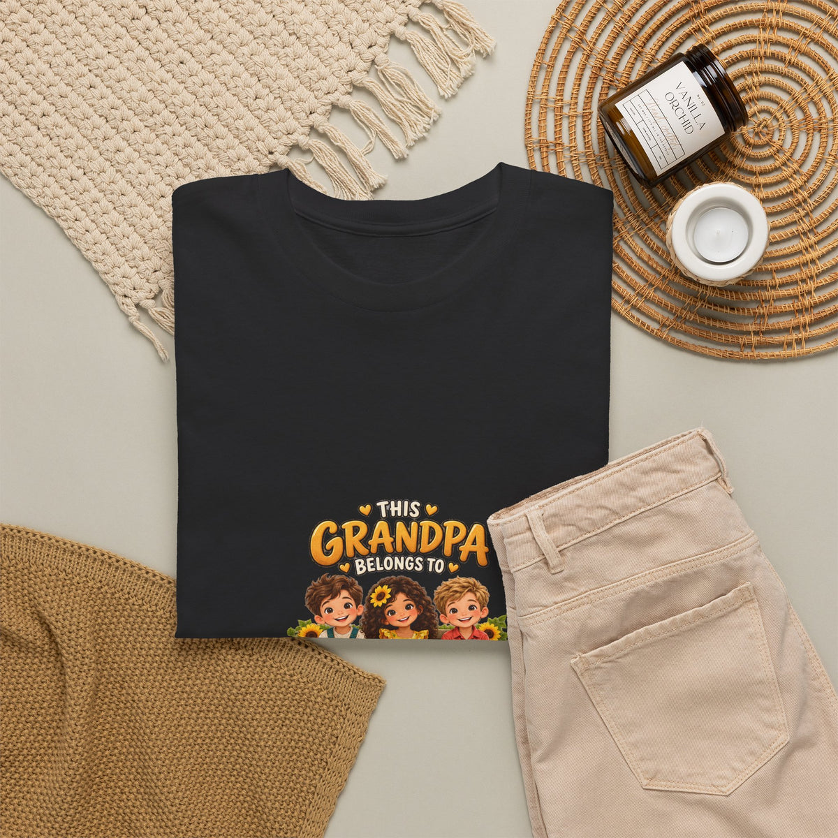 This Grandpa Belongs To – Personalized Grandkids T-Shirt