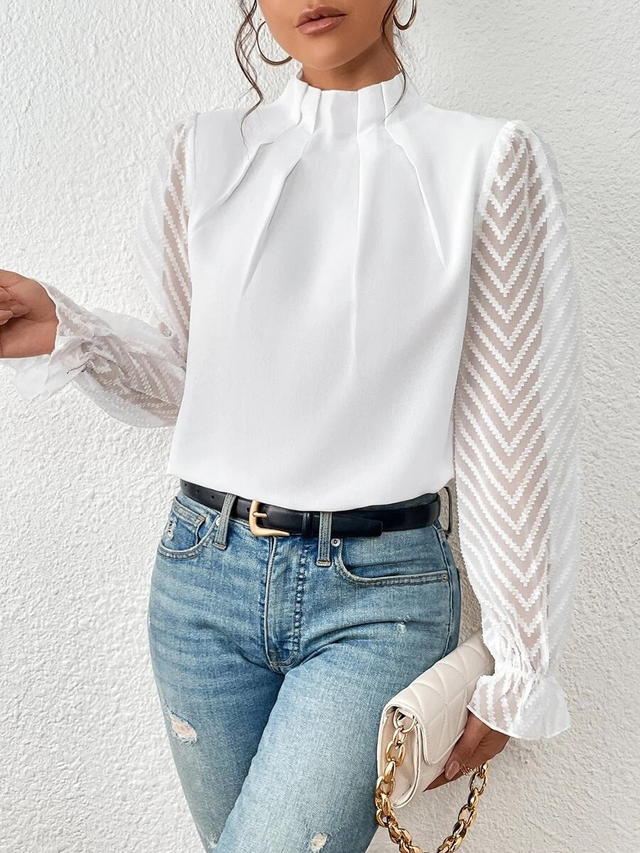 Chiffon Long Sleeve Top