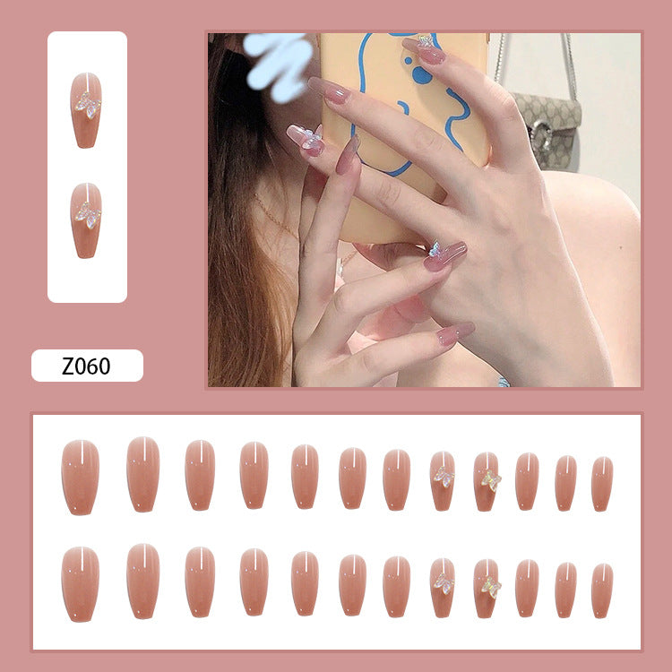Aurora Butterfly Manicure Wearing False Nail Patch