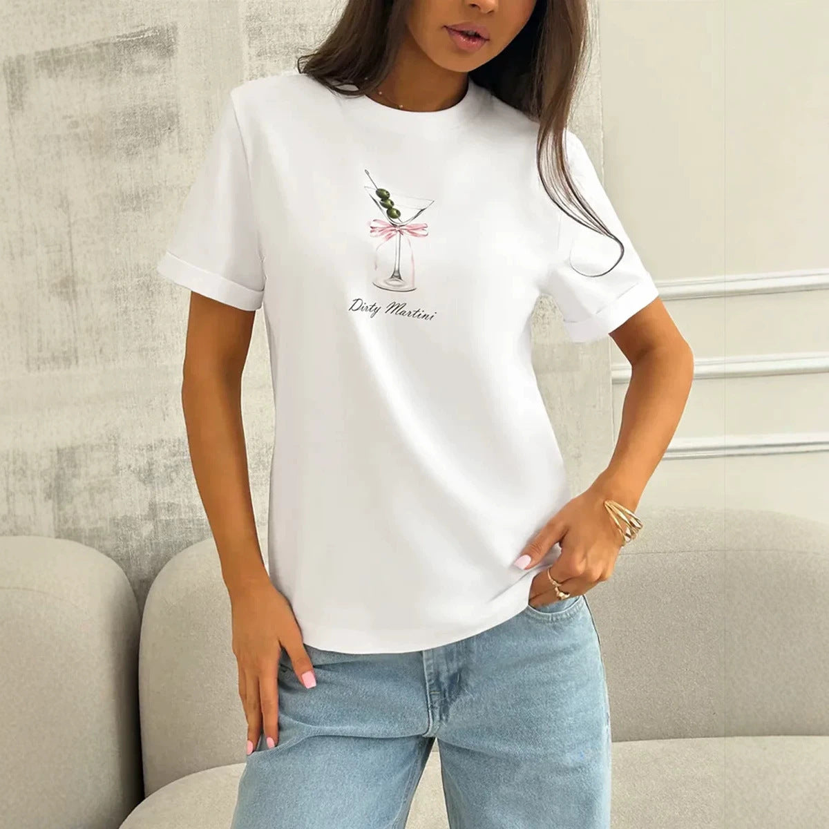 Loose Round Neck Tee