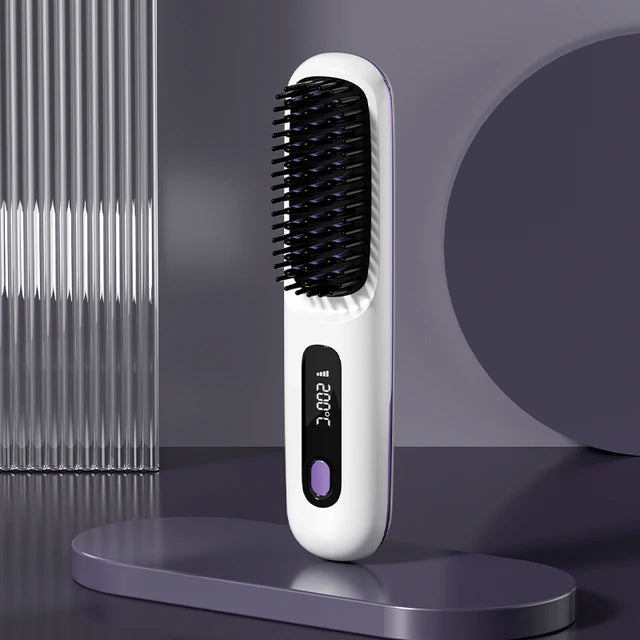 Home or Travel Wireless & Rechargeable Straightener, Digital Adjustable Styling Tool