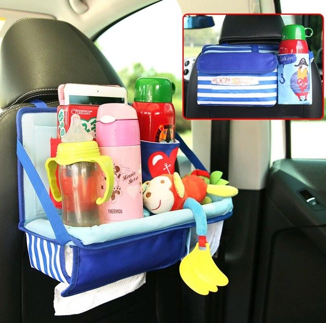 Universal Baby Car Hanging Basket Storage Bag Car Seat Back Organizer With Tablet Holder