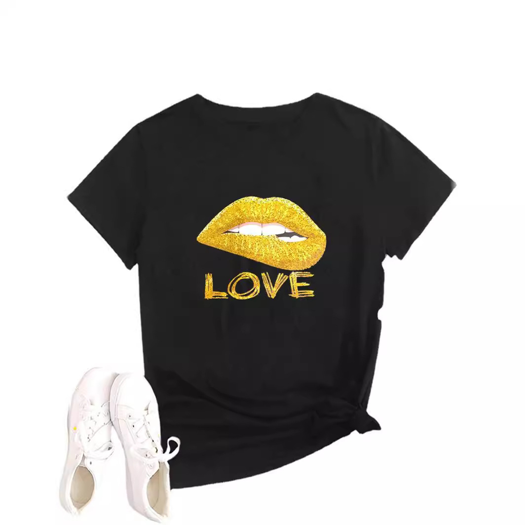 Printed Round Neck Pullover Tee