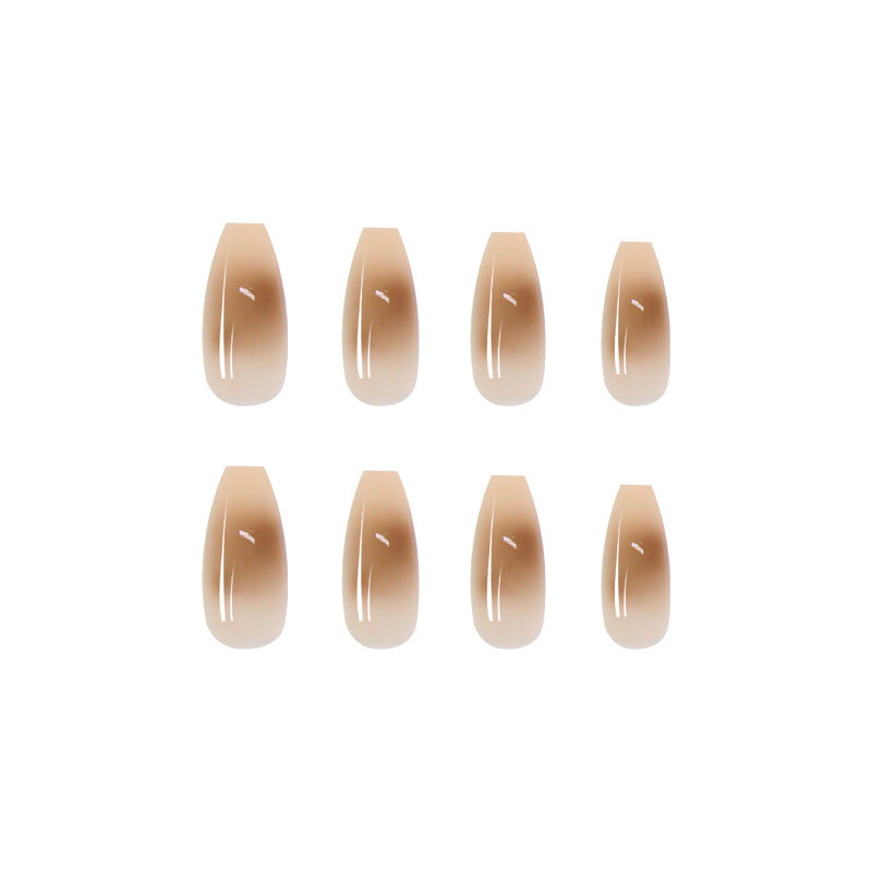 Smudged Fake Nails Removable Manicure
