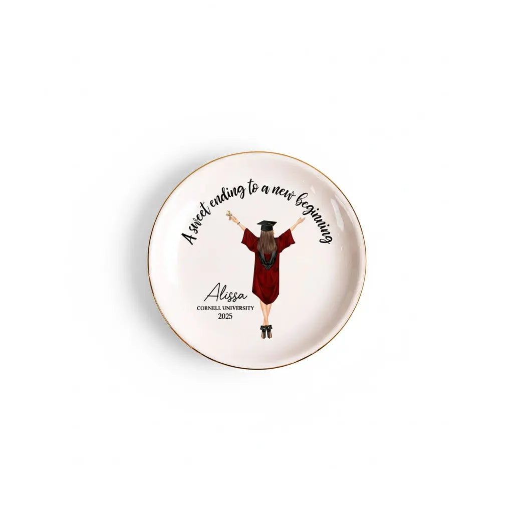 Personalized Circle Jewelry Dish