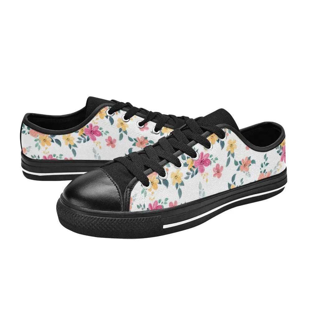 Personalized Canvas Women's Shoes with cool and flowery design - Piryoung Shop