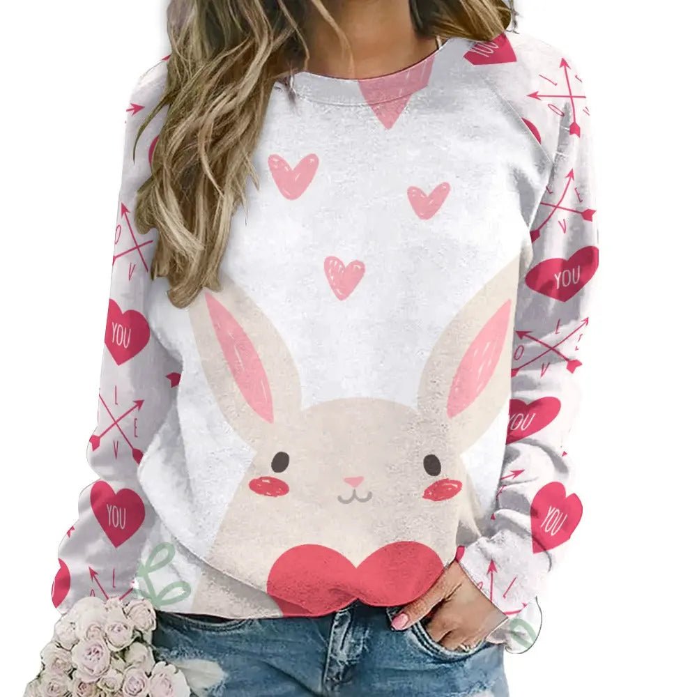 Round Neck Sweater with Cool Design - Piryoung Shop