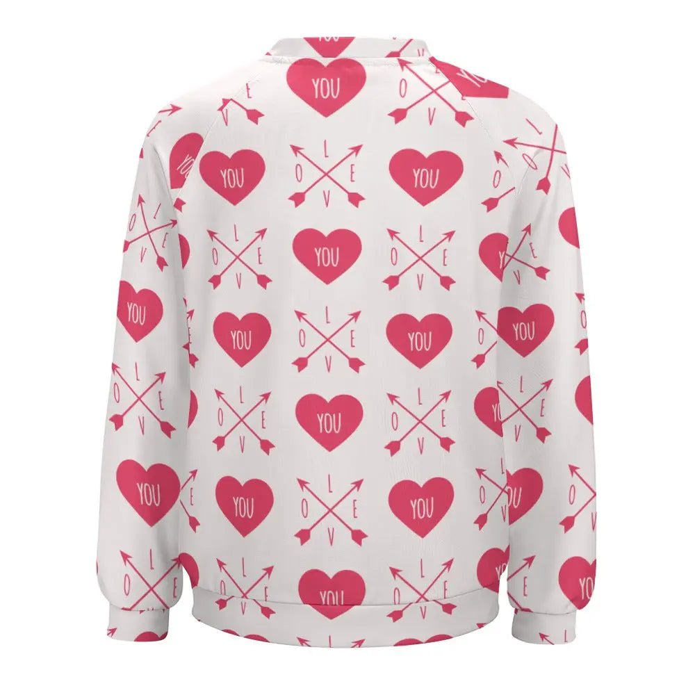 Round Neck Sweater with Cool Design - Piryoung Shop