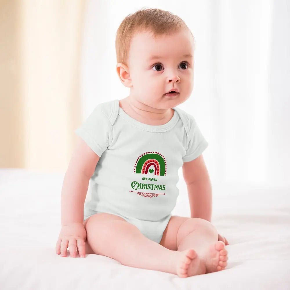 Short - Sleeve Baby's Bodysuit - My First Christmas - Piryoung Shop