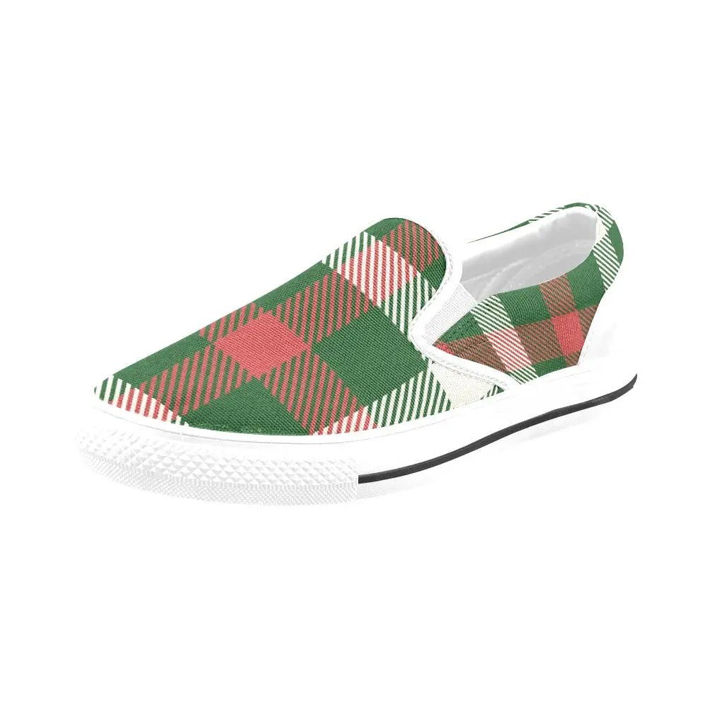 Tartan Slip - on Canvas Women's Shoes - Piryoung Shop