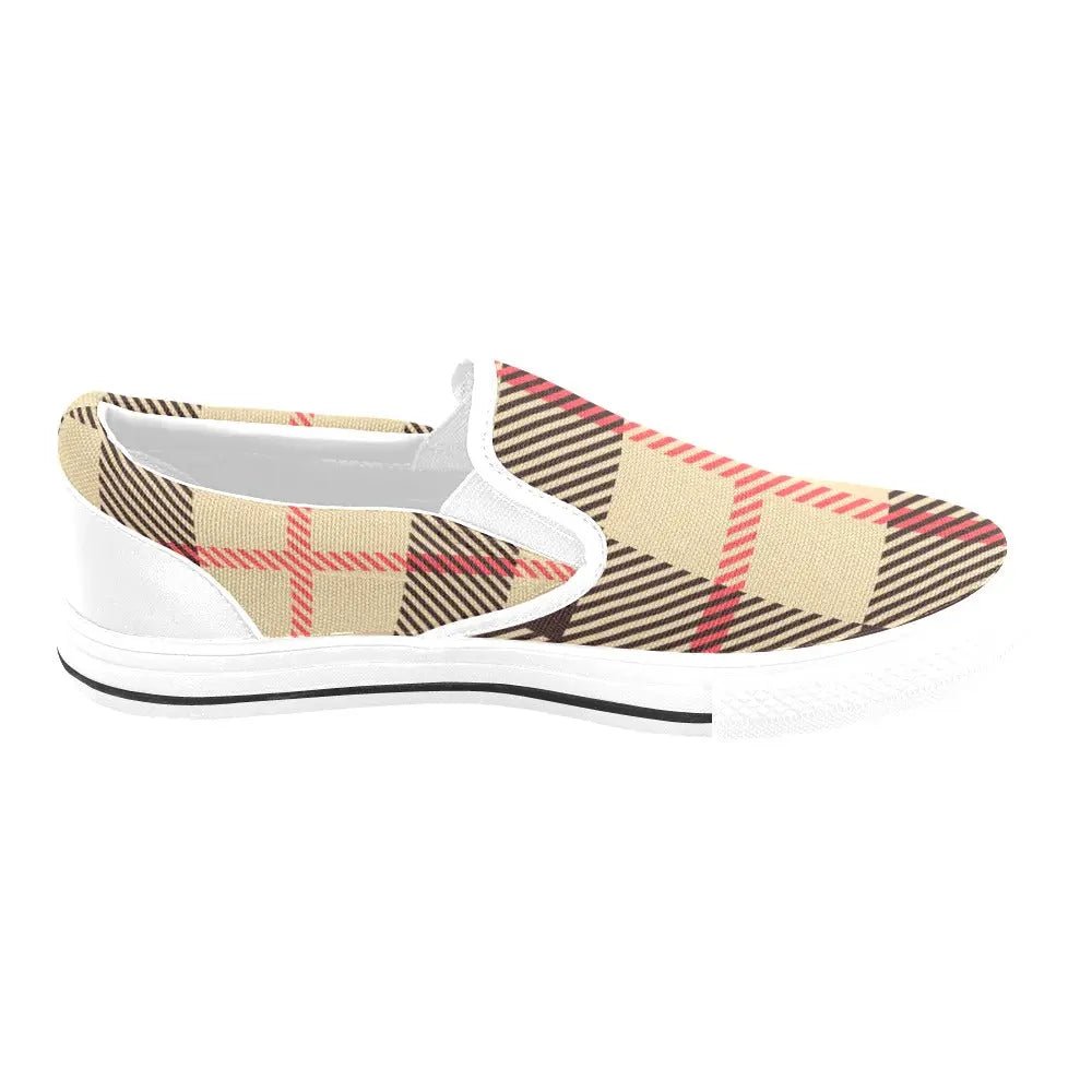 Tartan Slip - on Canvas Women's Shoes - Piryoung Shop