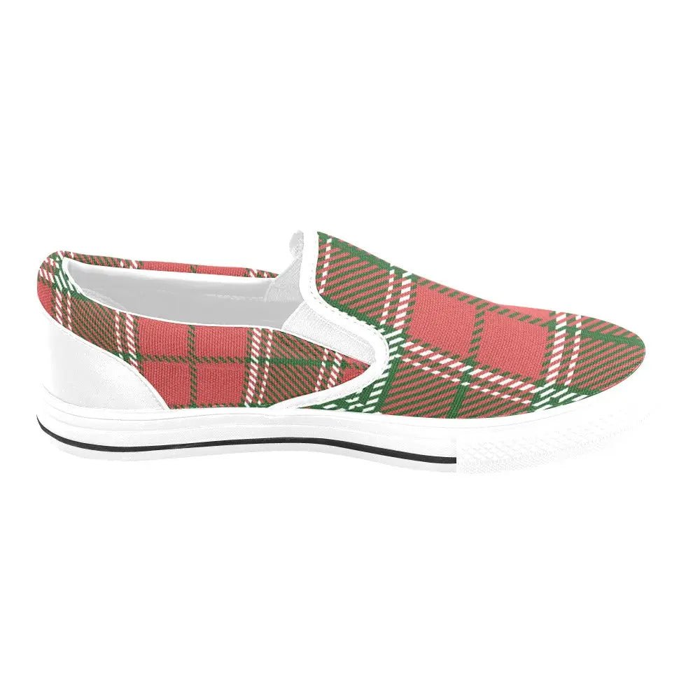 Tartan Slip - on Canvas Women's Shoes - Piryoung Shop