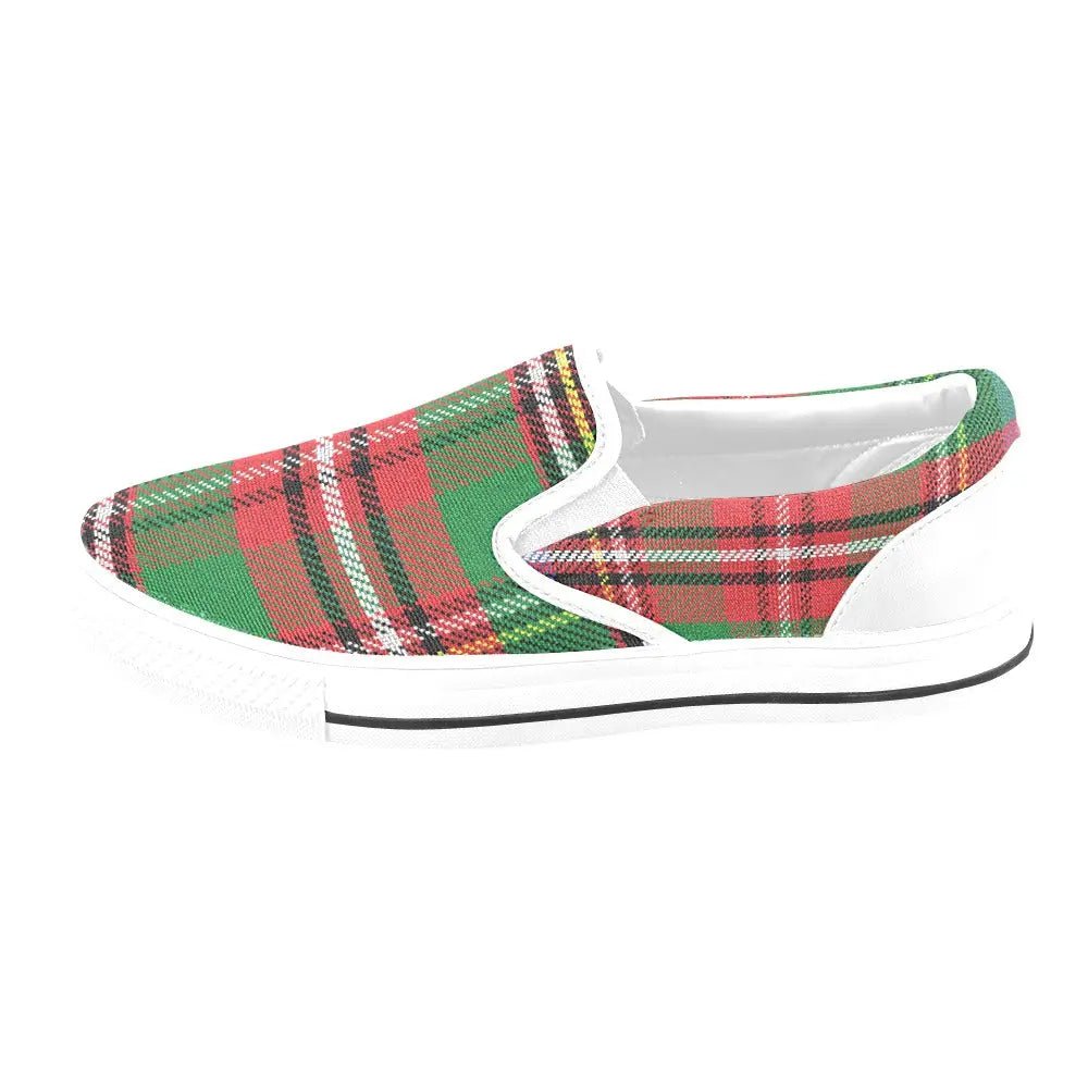 Tartan Slip - on Canvas Women's Shoes - Piryoung Shop