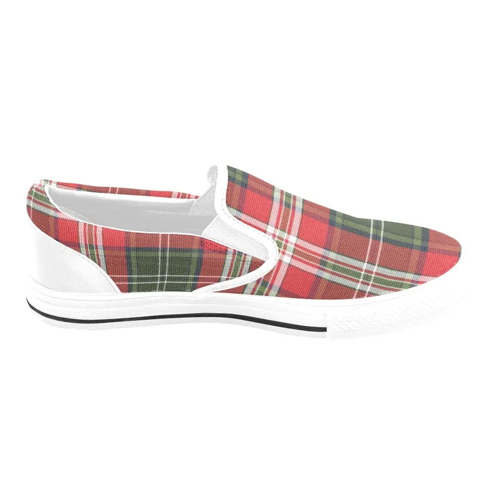 Tartan Slip - on Canvas Women's Shoes - Piryoung Shop