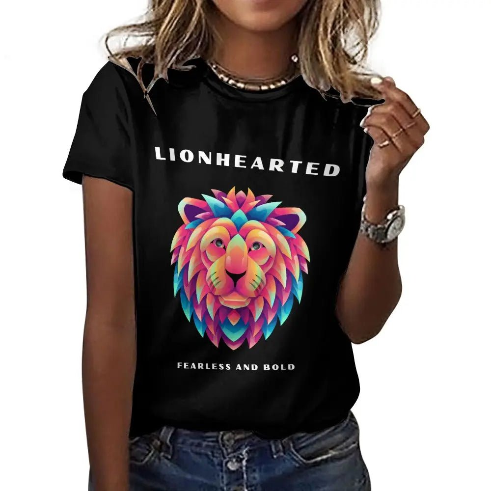 Women's Personalized T-Shirt - LionHearted - Piryoung Shop