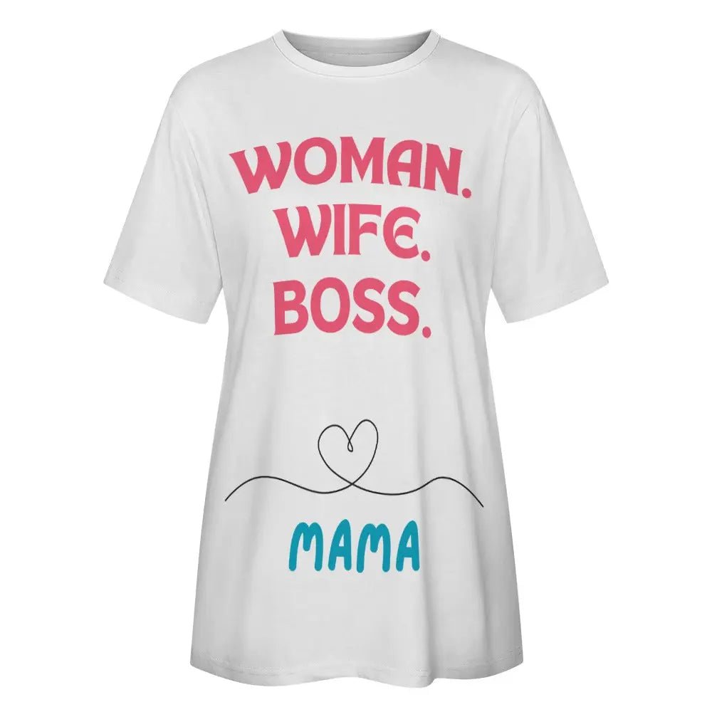 Women's Personalized T-Shirt - Woman, Wife, Boss - Piryoung Shop