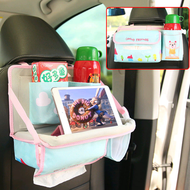 Universal Baby Car Hanging Basket Storage Bag Car Seat Back Organizer With Tablet Holder