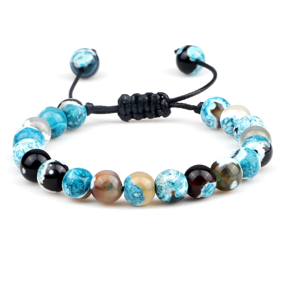 Natural Stone Beads Braided Bracelet Adjustable