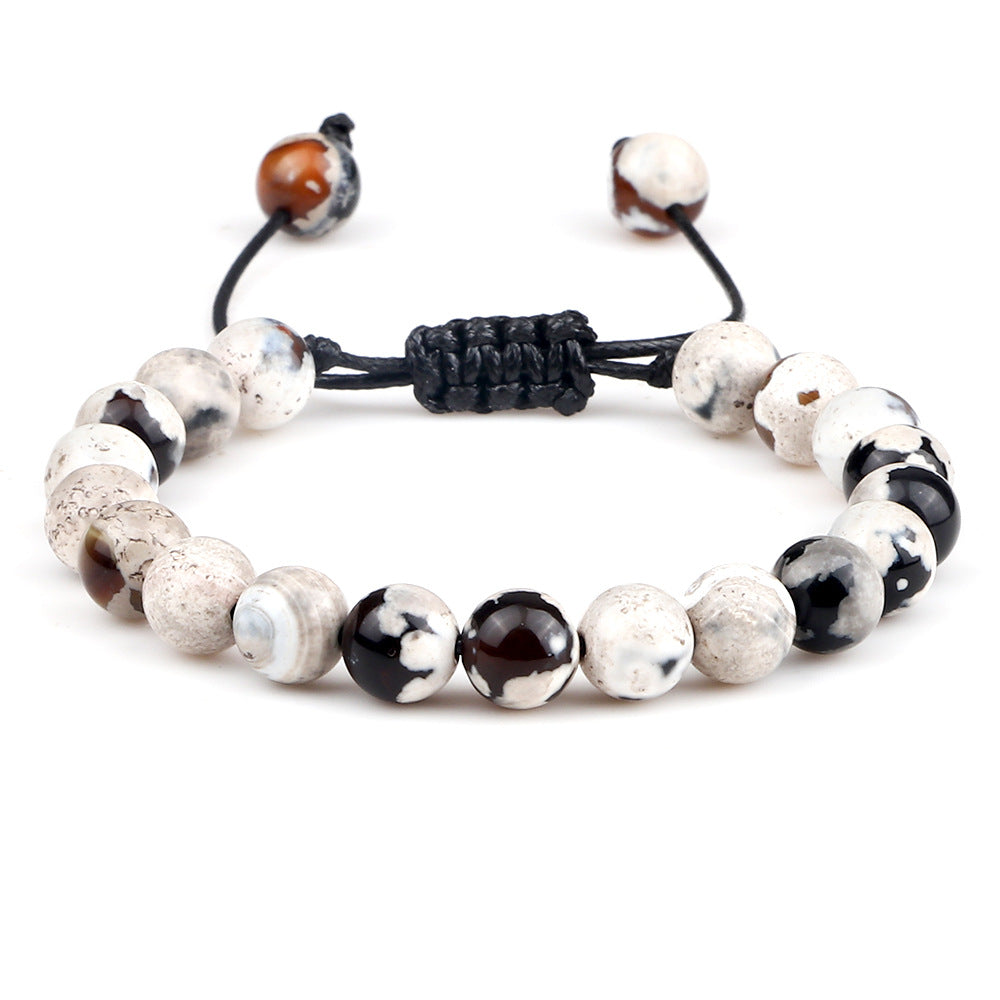 Natural Stone Beads Braided Bracelet Adjustable