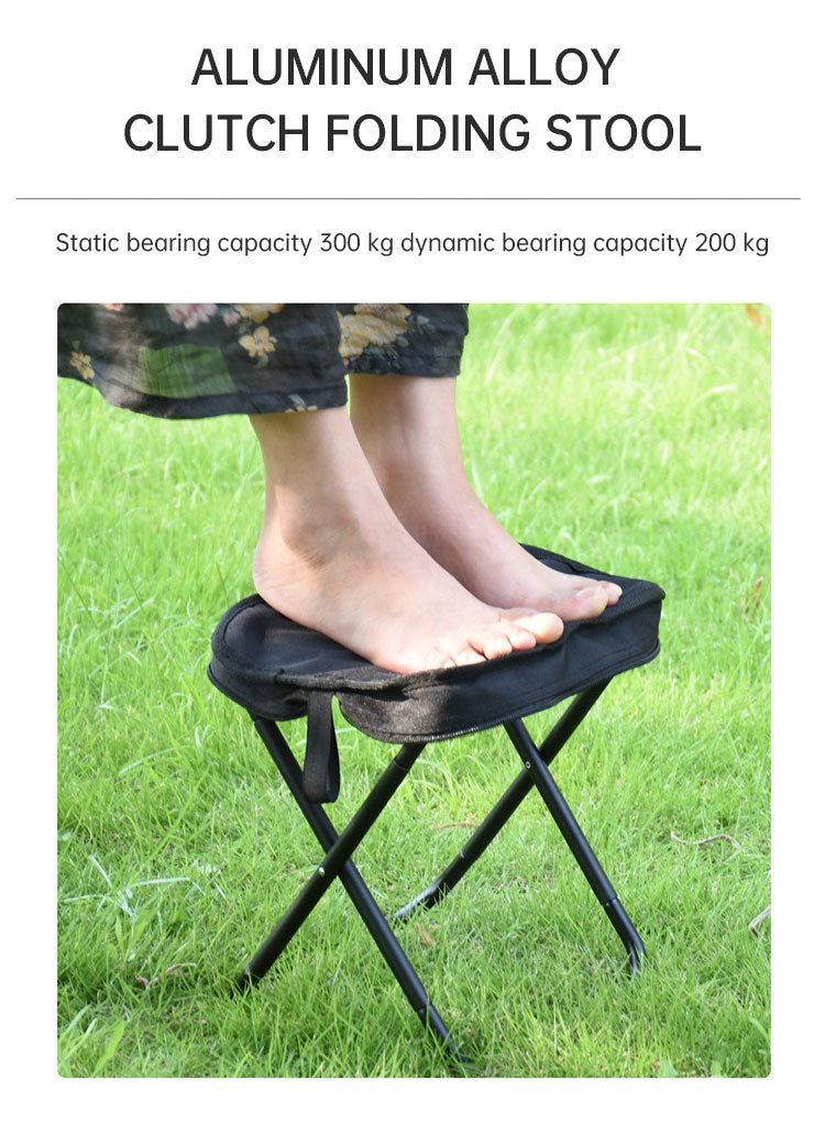 Aluminum Alloy Outdoor Folding Stool Camping Handbag Stool
