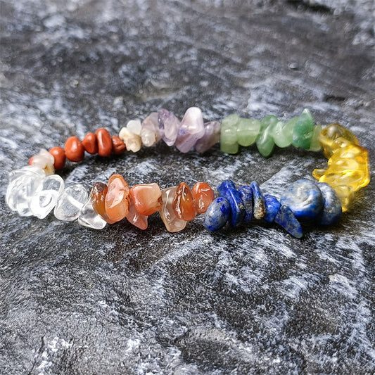 11Pcs Set Natural Healing Crystal Stone Chakras Bracelet