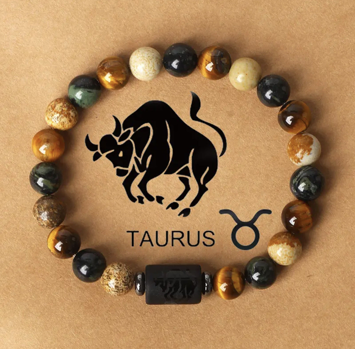 Natural Stone Beaded Tiger Eye Choose your Zodiac Sign | Attract Abundance Bracelet