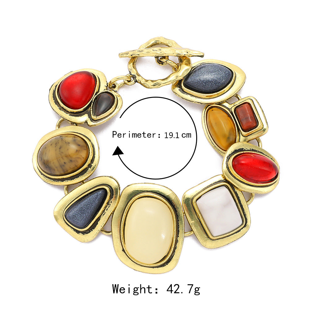 Natural Stone Crystal Glass Bracelet