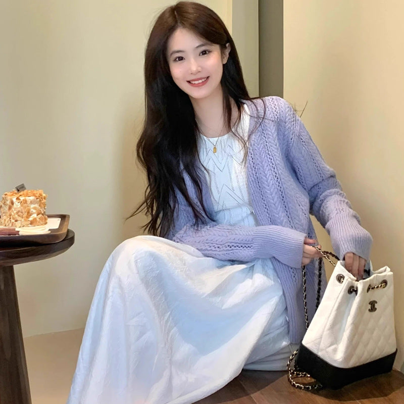 Knit Cardigan Thin Outerwear Sweater