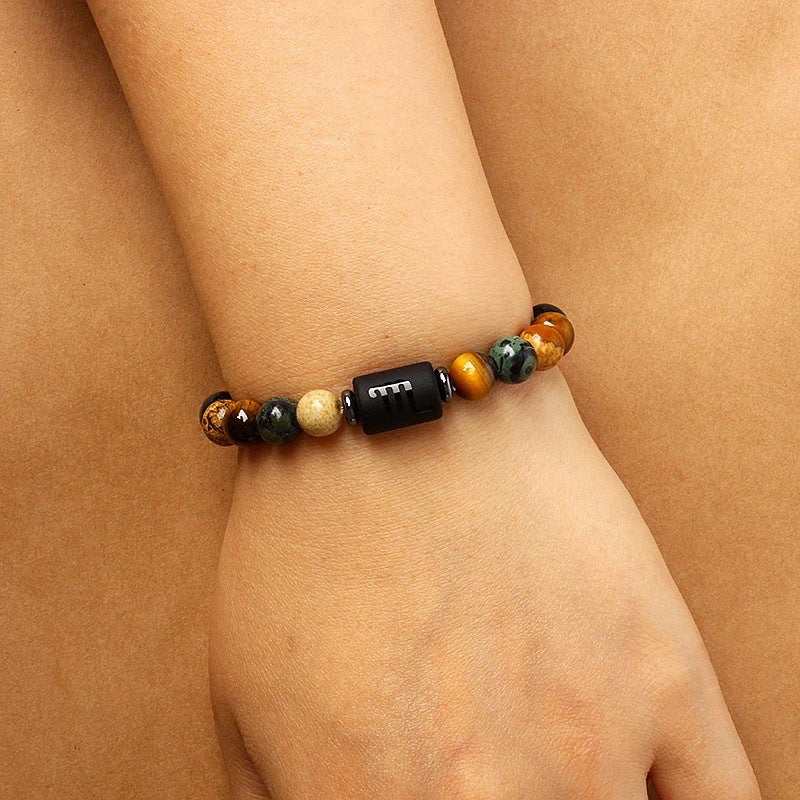 Natural Stone Beaded Tiger Eye Choose your Zodiac Sign | Attract Abundance Bracelet