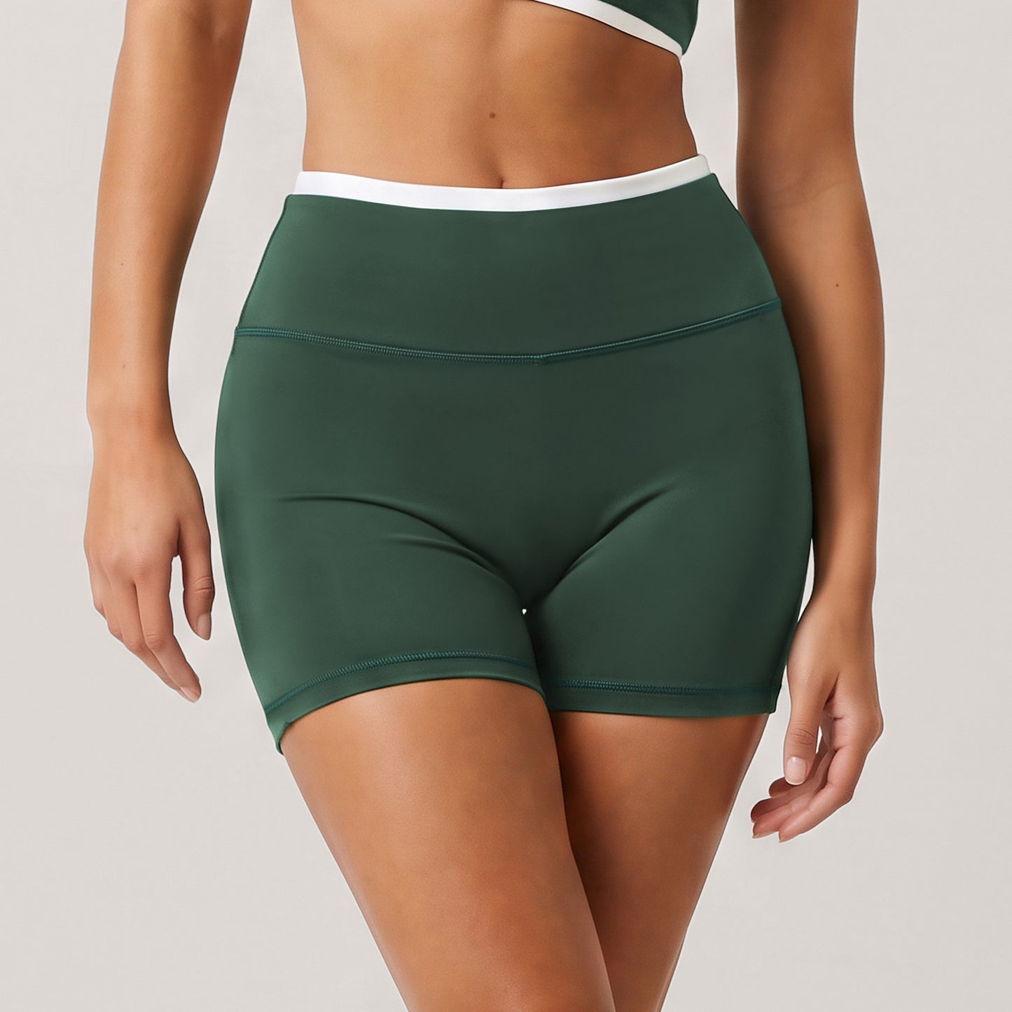 Three-Quarter Pants High-Waisted, Fitted, Slimming, Tummy Control, Athletic Shorts for Running, Training and Workout