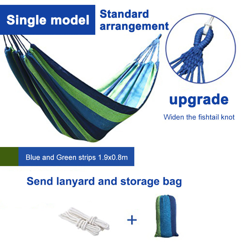 280*80cm  Camping Portable Outdoor Hammock Folding Single Hanging Canvas