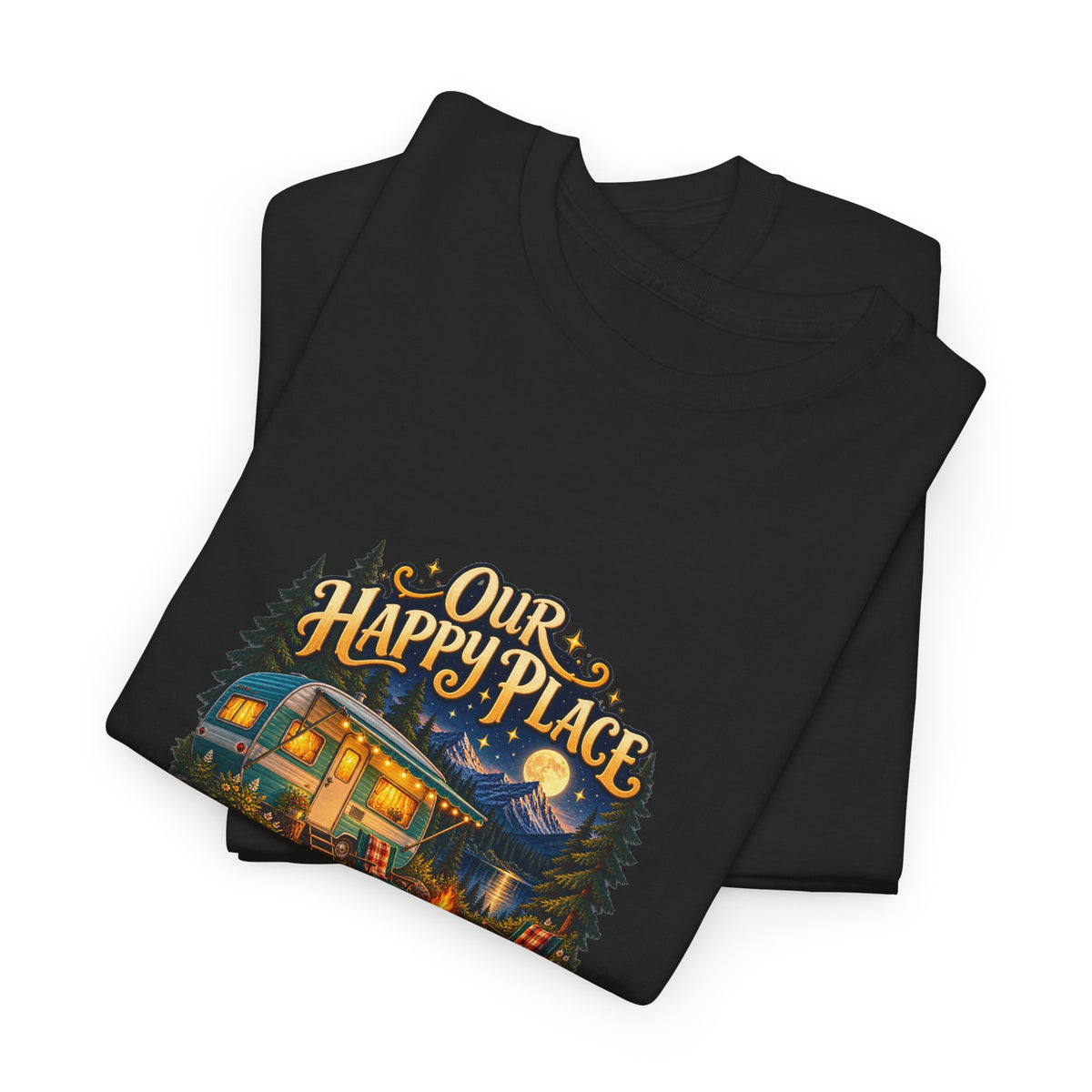 Our Happy Place – Personalized Camping T-Shirt