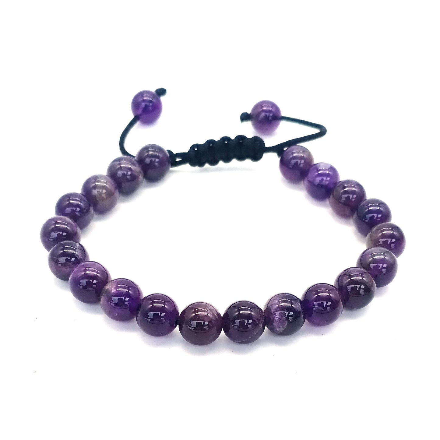 Natural Stone Beads Braided Bracelet Adjustable