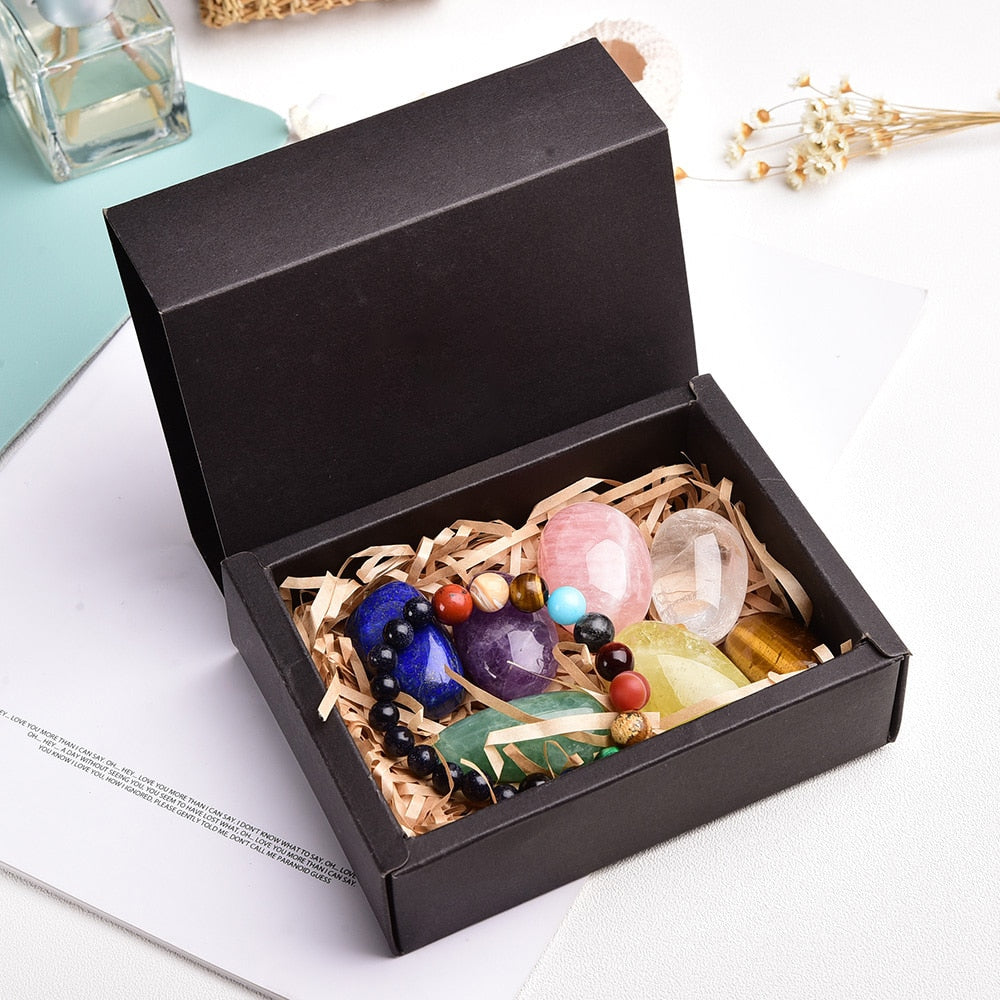 8pcs Natural Crystal Stone Chakra Healing Stone | Attract Positive Energy