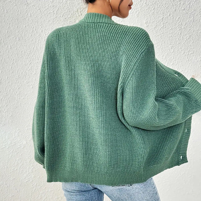 Knit Cardigan V-Neck Sweater