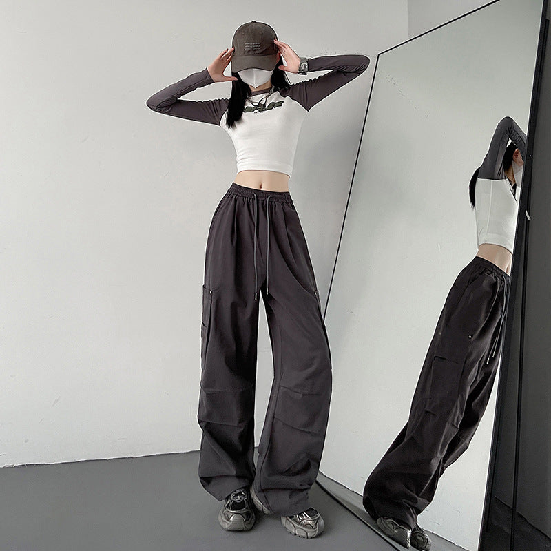 Cargo Wide Leg Pants Loose Straight Leg