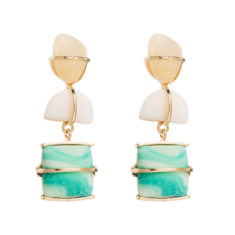 Geometric Stone Earrings