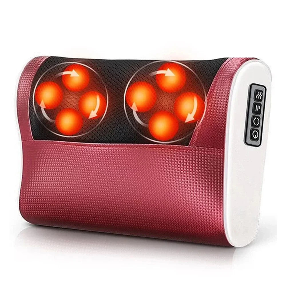 4-Key Smart Shiatsu Neck, Shoulder & Back Massage Pillow