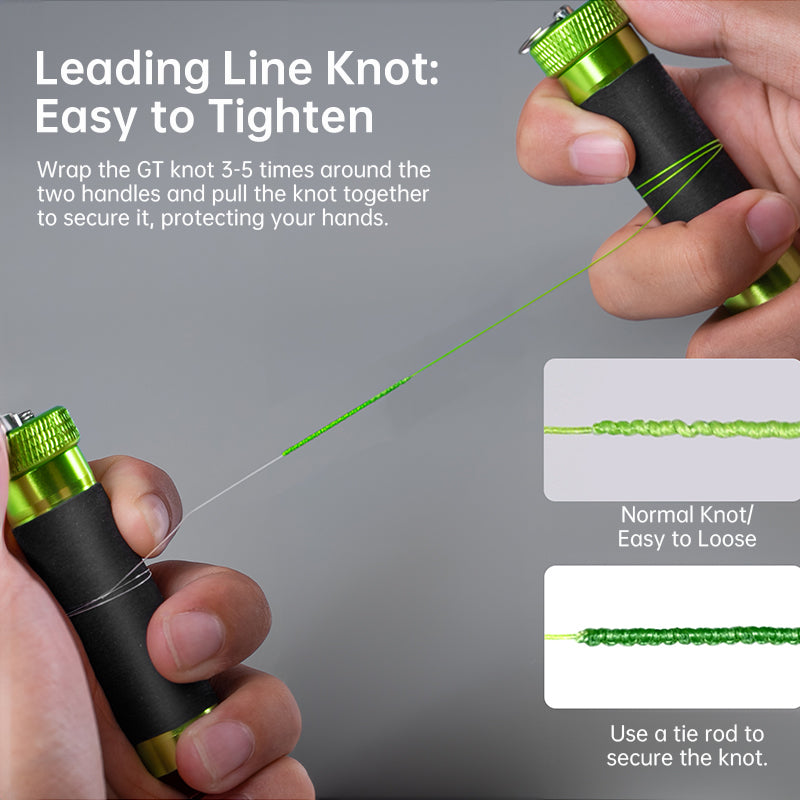 Aluminum Alloy Traction Rod – Anti-slip Rubber, Hook Line for Pulling / Knotting Fishing Tool