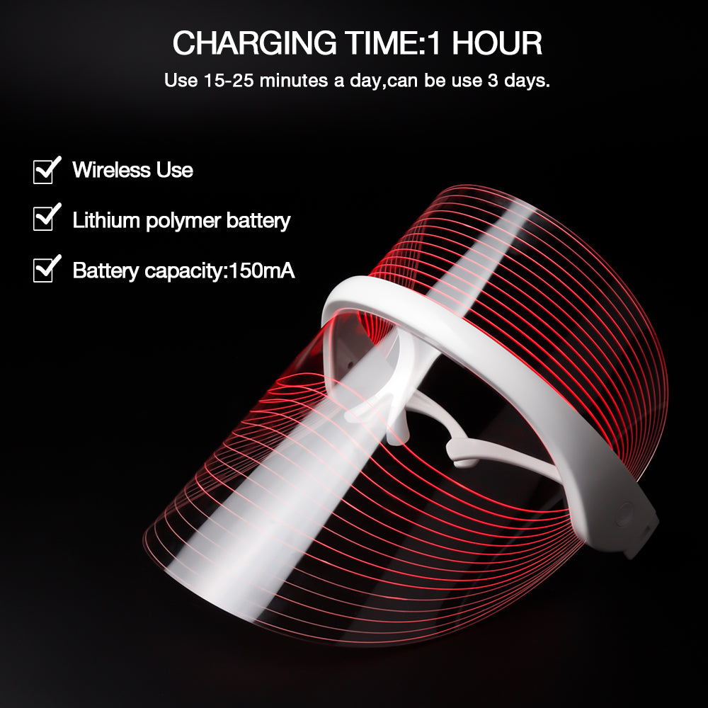 3 Colors LED Light Therapy Face Mask Anti-aging Anti Wrinkle Beatuy Tools Facial SPA Instrument Beauty Device Skin Tighten