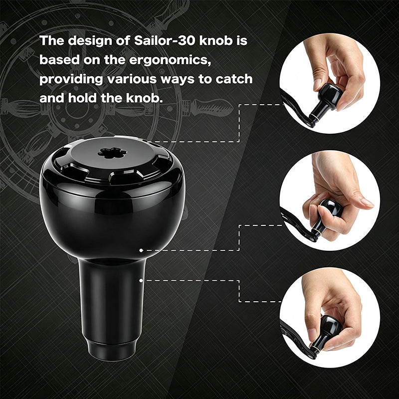 Aluminum Fishing Reel Knob with Bearing, Replacement Handle Knob for Spinning & Baitcasting Reels
