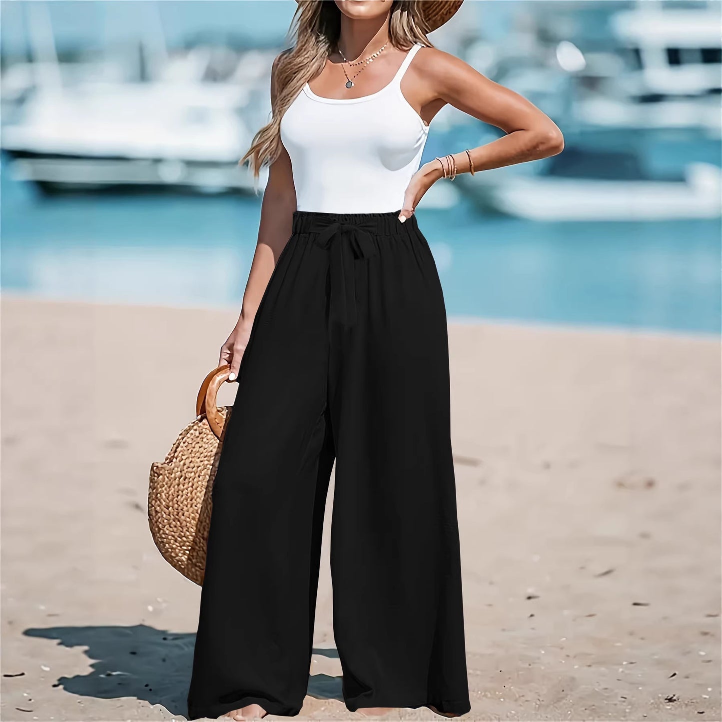 Wide-Legs Trouser Pants