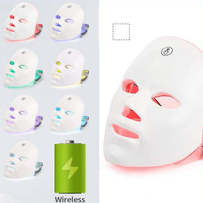 USB Rechargeable Manual Touch Test LED Mask Colorful Photon Skin Rejuvenation