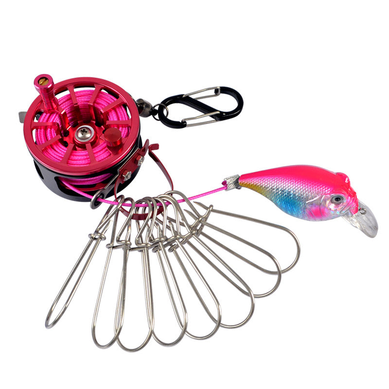 Stainless Steel Fishing Clip with Floats, 8 Clips Live Bait Hook Holder for Reel