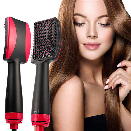 2-In-1 Hot Air Comb Straight Dual Purpose Hair Dryer Comb with Negative Ion