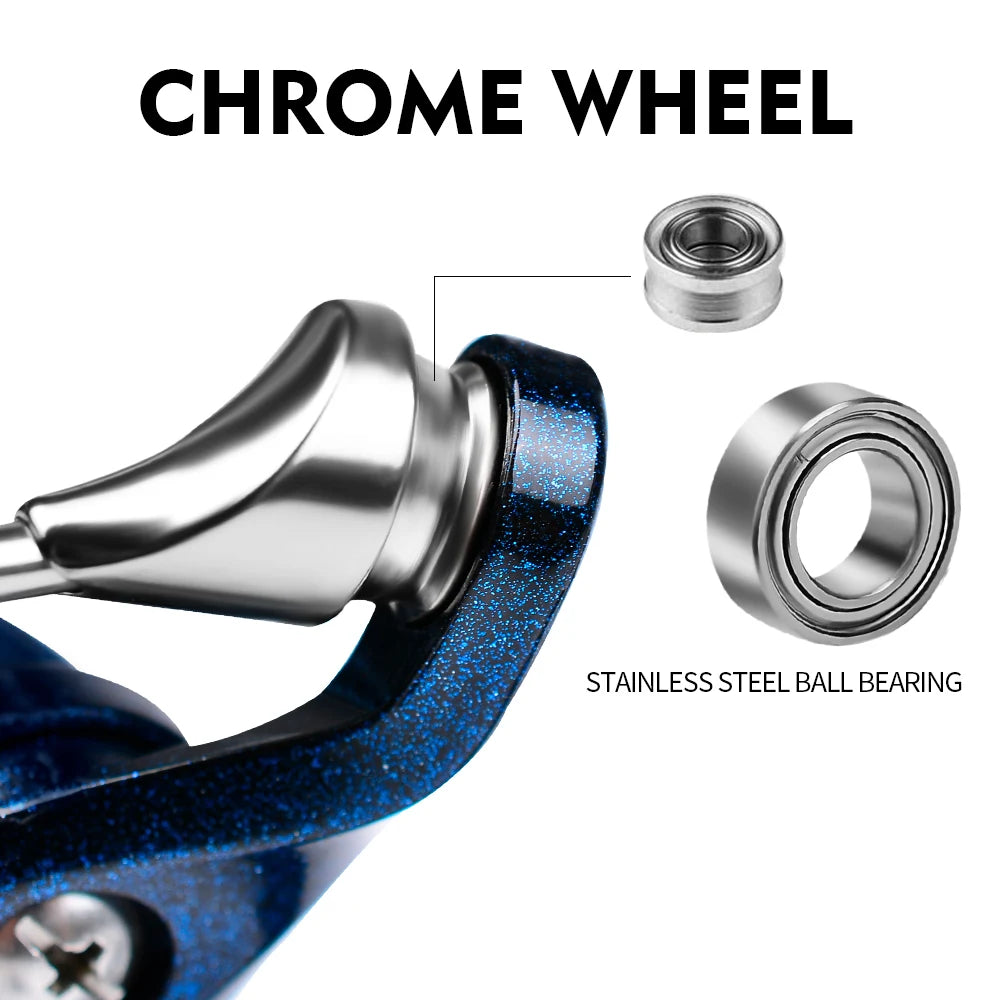 1pc Metal Spinning Wheel Speed Ratio 5.2:1 for Fishing