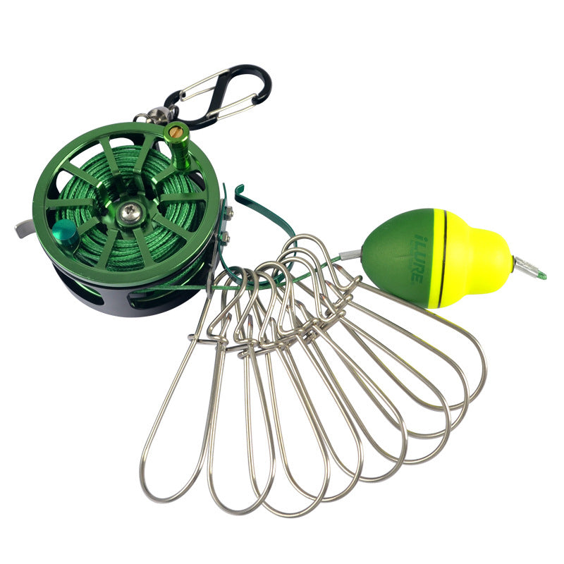 Stainless Steel Fishing Clip with Floats, 8 Clips Live Bait Hook Holder for Reel