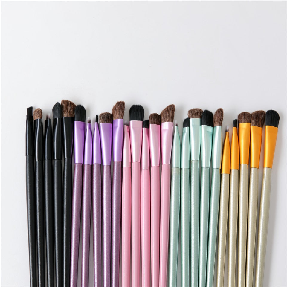 5pcs Set Mini Eyeshadow and Lip Make-up Brushes On-the-Go Make up Accessories