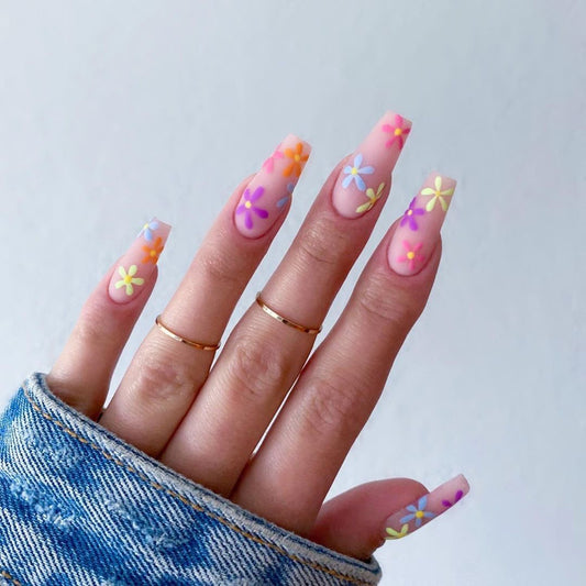 Rainbow Sunflower Wearable Nail Patch