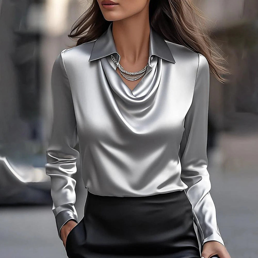 Long sleeved Lapel Top